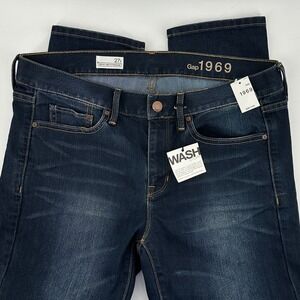 Gap 1969 Sexy Boyfriend Jeans Womens 27R City Blue Dark Wash Denim 240408-00-2